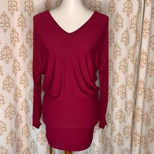 TOBI glamorous maroon Vneck dress M